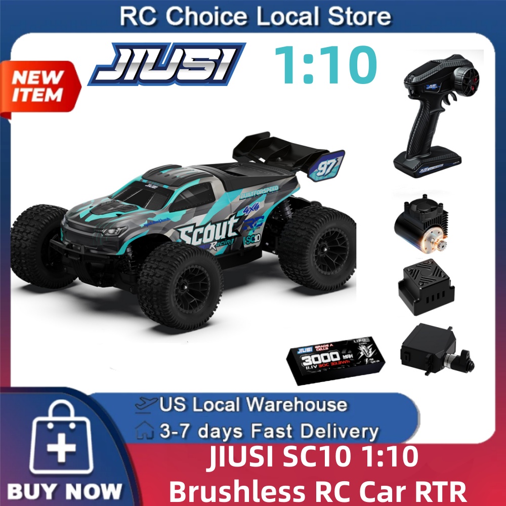Rc Hobby Grade Truck - JIUSI SC10 1/10 브러시리스 RC 자동차,